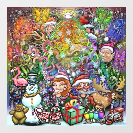kerstvensterkoeling raamsticker (Vel)