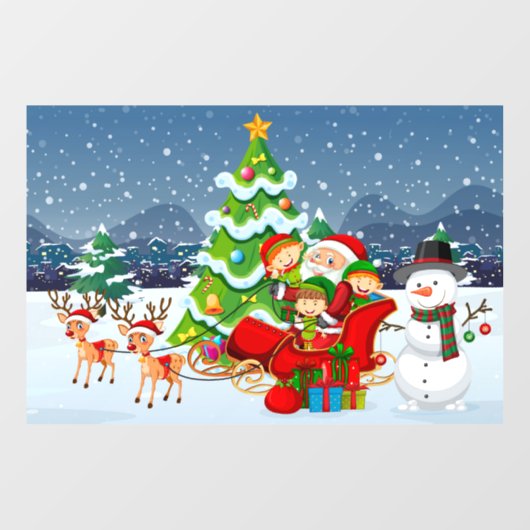 kerstvensterkoeling raamsticker (Vel)