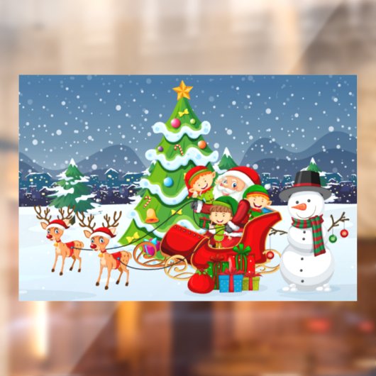 kerstvensterkoeling raamsticker (Vel 2)