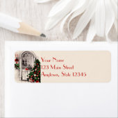 Kerstvensterlampjes Retouradreslabels Etiket (Insitu)