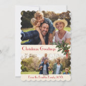 Kerstvensterlichten Plat Fotokaartje Feestdagenkaart (Achterkant)