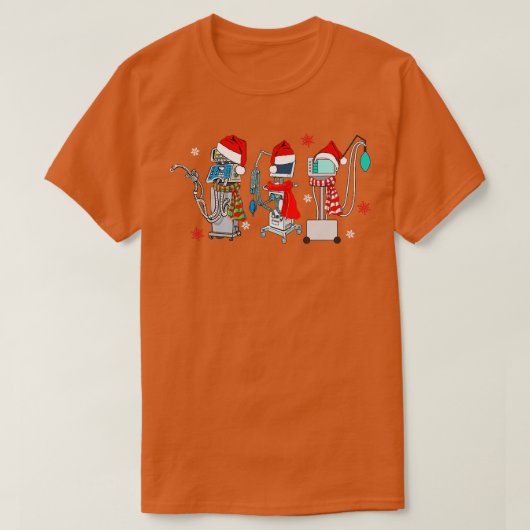 Kerstventilatie RT RT Respiratoire Therapie T-shirt (Design voorkant)