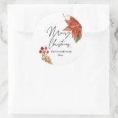 kerstventilator ronde sticker (Tas)