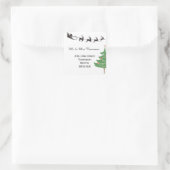 Kerstverandering van adressticker vierkante sticker (Tas)