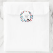 Kerstverandering van adressticker vierkante sticker (Tas)