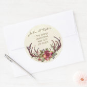 Kerstverandering van adressticker winter heilig ronde sticker (Envelop)