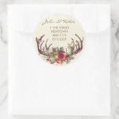 Kerstverandering van adressticker winter heilig ronde sticker (Tas)