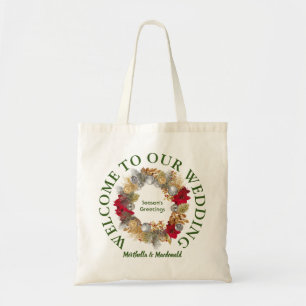 Kerstverblijf Welkom op ons huwelijk Tote Bag
