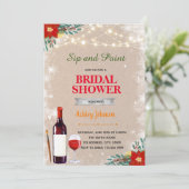 kerstverf en sipuitnodiging kaart (Staand voorkant)