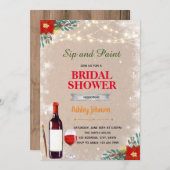 kerstverf en sipuitnodiging kaart (Voorkant / Achterkant)