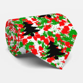 Kerstverf Splatter Stropdas (Opgerold)