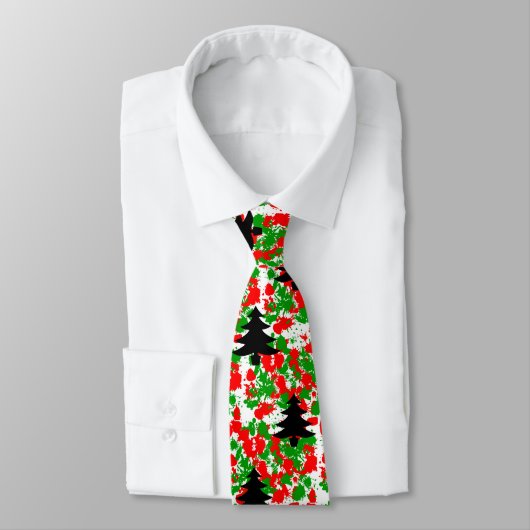 Kerstverf Splatter Stropdas (Gebonden)