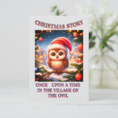 Kerstverhaal 3,5 inch x 5 inch plat bedankkaartje bedankkaart (Staand voorkant)