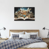 Kerstverhaal Castle Pop-Up Wonderland Canvas Afdruk (Insitu (Slaapkamer))