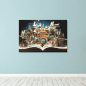 Kerstverhaal Castle Pop-Up Wonderland Canvas Afdruk (Insitu (Houten vloer))