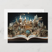 Kerstverhaal Castle Pop-Up Wonderland Feestdagenkaart (Voorkant / Achterkant)