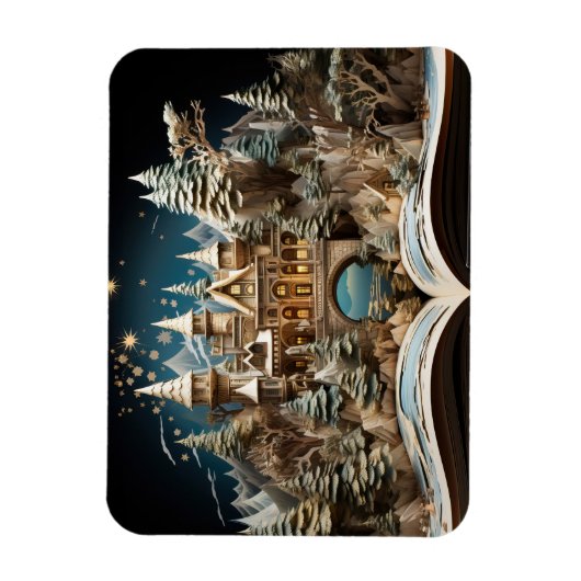 Kerstverhaal Castle Pop-Up Wonderland Magneet (Verticaal)