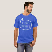 Kerstverhaal Ik hou van retro Kerstmis T-shirt (Voorkant volledig)
