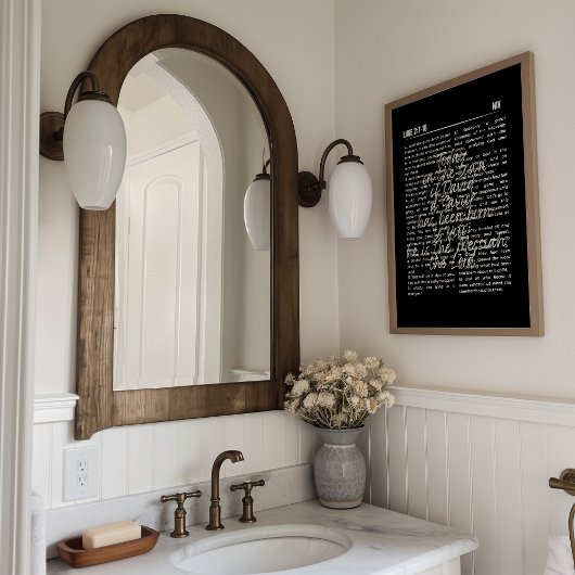 Kerstverhaal kerststal muur print