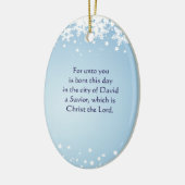 Kerstverhaal Luke 2 Christelijk Gepersonaliseerd Keramisch Ornament (Links)