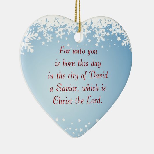 Kerstverhaal Luke 2 Christelijk  Keramisch Ornament (Rechts)