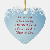 Kerstverhaal Luke 2 Christelijk  Keramisch Ornament (Voorkant)