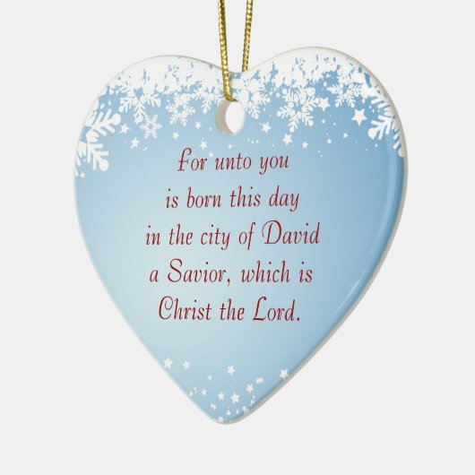 Kerstverhaal Luke 2 Christelijk  Keramisch Ornament (Links)