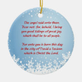 Kerstverhaal Luke 2 Christelijk  Keramisch Ornament (Voorkant)