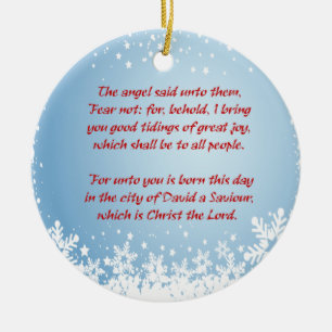 Kerstverhaal Luke 2 Christelijk  Keramisch Ornament