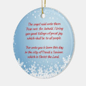 Kerstverhaal Luke 2 Christelijk  Keramisch Ornament (Links)