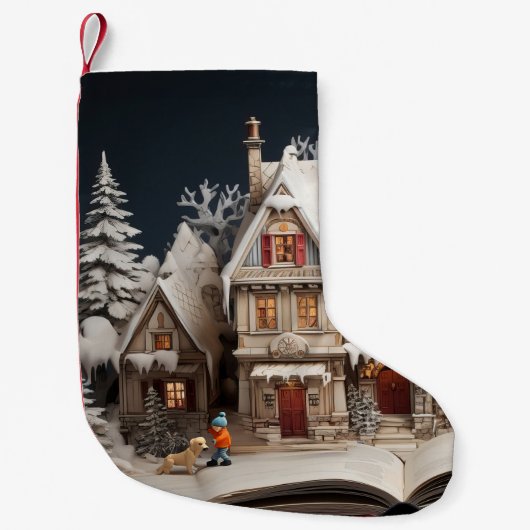 Kerstverhaal Manor met kind en hond Kleine Kerstsok (Voorkant)