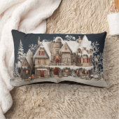 Kerstverhaal Manor met kind en hond Kussen (Deken)