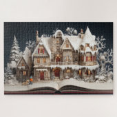 Kerstverhaal Manor met kind en hond Legpuzzel (Horizontaal)