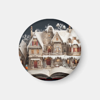 Kerstverhaal Manor met kind en hond Magneet