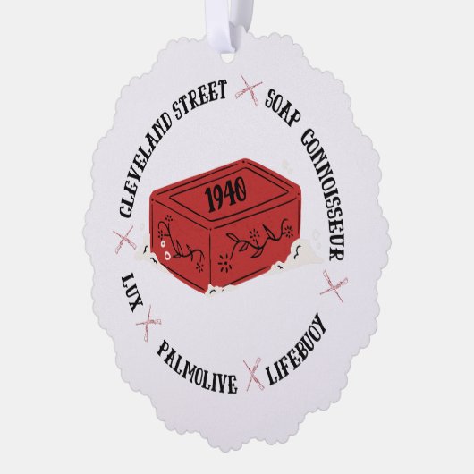 Kerstverhaal Ralphie Soap Connoisseur Ornament Kaart (Links)