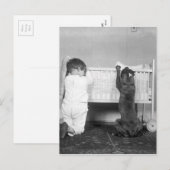 Kerstverhaal rond 1924 feestdagenkaart (Voorkant / Achterkant)