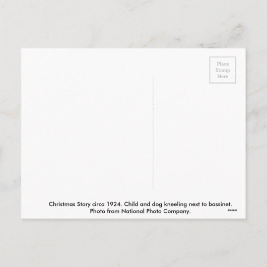 Kerstverhaal rond 1924 feestdagenkaart (Achterkant)