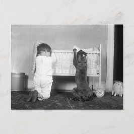 Kerstverhaal rond 1924 feestdagenkaart