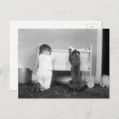 Kerstverhaal rond 1924 feestdagenkaart (Voorkant / Achterkant)