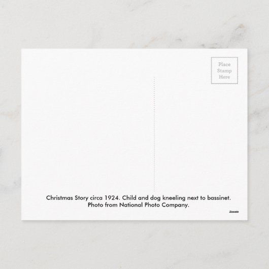 Kerstverhaal rond 1924 feestdagenkaart (Achterkant)