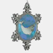 Kerstverhaal voor liefdadigheid tin sneeuwvlok ornament (Links)