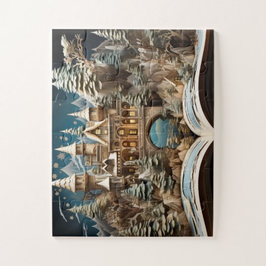 Kerstverhaalboek Kasteel Pop-Up Puzzel (Verticaal)