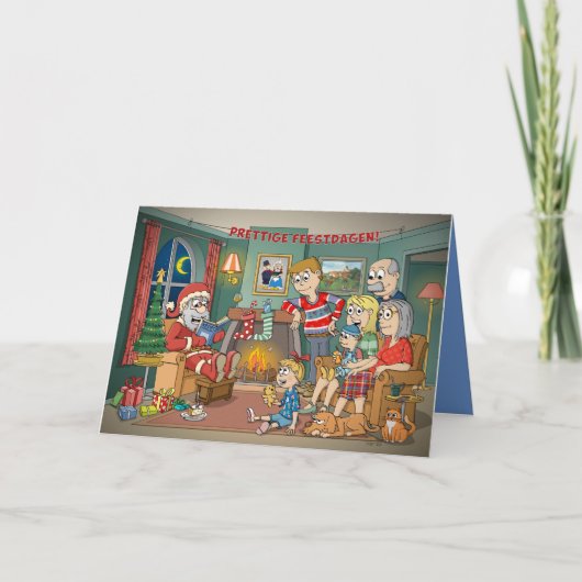 Kerstverhalen van de kerstman voor de hele familie feestdagen kaart (Voorkant)