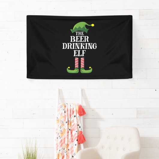 Kerstverjaardag met bier drinken spandoek (Insitu)