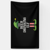 Kerstverjaardag met bier drinken spandoek (Verticaal)