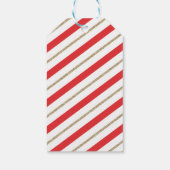 Kerstverjaardag rendier gouden sneeuwvlokken cadea cadeaulabel (Achterkant)