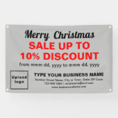 Kerstverkoop Bedrijf Grijze Rechthoek 4 ' x 2,5' Spandoek (Horizontaal)