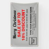 Kerstverkoop Bedrijf Grijze Rechthoek 4 ' x 2,5' Spandoek (Verticaal)