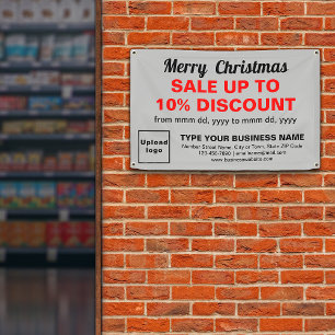 Kerstverkoop Bedrijf Grijze Rechthoek 4 ' x 2,5' Spandoek