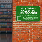 Kerstverkoop Bedrijf Groene Rechthoek 4 ' x 2,5' Spandoek